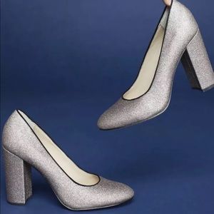 ANTHROPOLOGIE BOTKIER Valentina Glitter block Heel